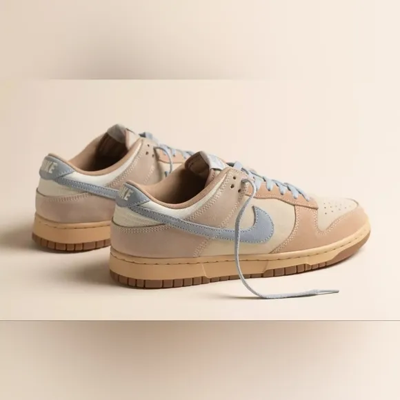 Nike - Dunk Low Coconut Milk/Light Armory Blue Sneakers - Size M 10.5 / W 12