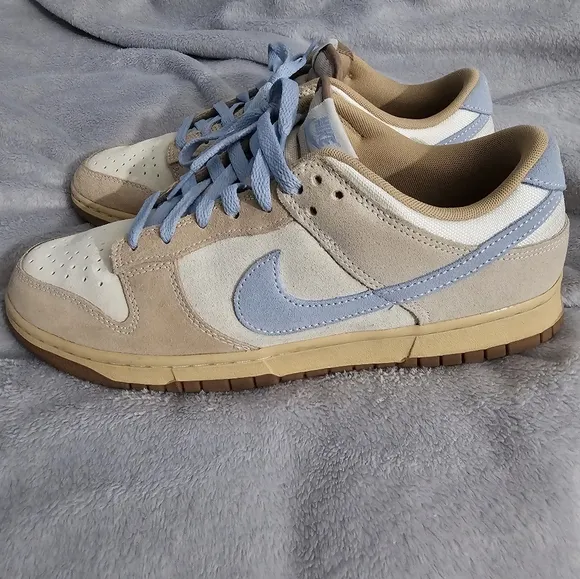 Nike - Dunk Low Coconut Milk/Light Armory Blue Sneakers - Size M 10.5 / W 12
