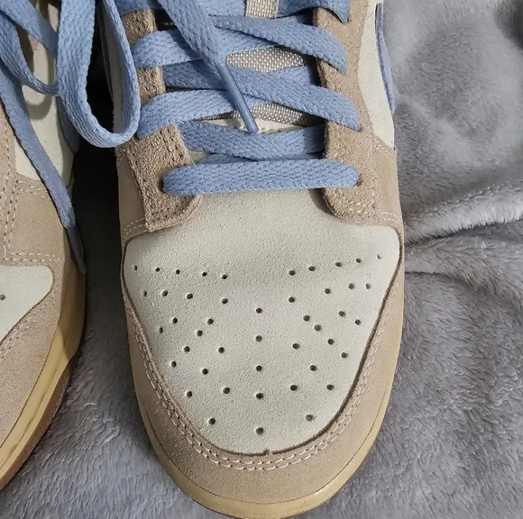 Nike - Dunk Low Coconut Milk/Light Armory Blue Sneakers - Size M 10.5 / W 12