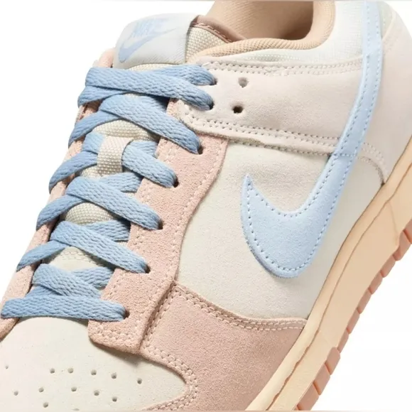 Nike - Dunk Low Coconut Milk/Light Armory Blue Sneakers - Size M 10.5 / W 12