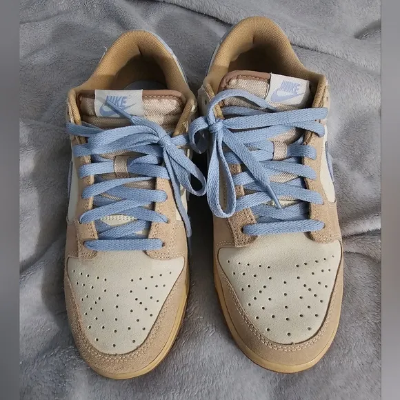 Nike - Dunk Low Coconut Milk/Light Armory Blue Sneakers - Size M 10.5 / W 12