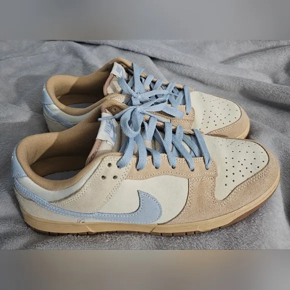 Nike - Dunk Low Coconut Milk/Light Armory Blue Sneakers - Size M 10.5 / W 12