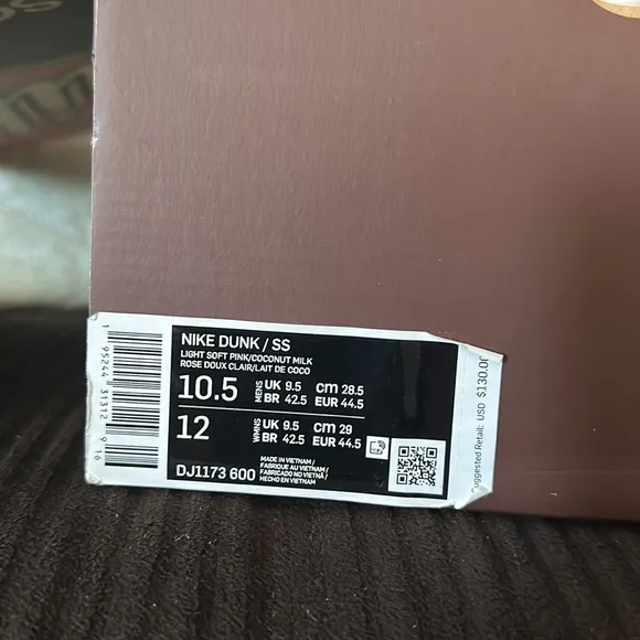 Nike dunk  US 10.5