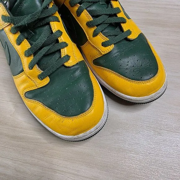 Nike Dunks Low ID Green Bay Packers Men’s 10 Shoes 535081-901 Size 11