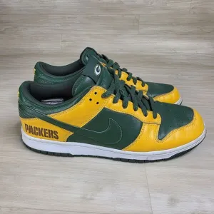 Nike Dunks Low ID Green Bay Packers Men’s 10 Shoes 535081-901 Size 11