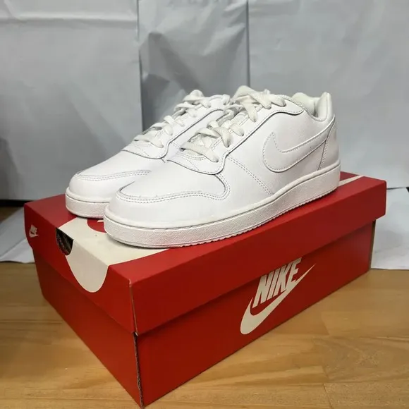 Nike Ebernon Low AQ1779-100 Sneaker Women's US 9.5 White Leather Shoes BBS145