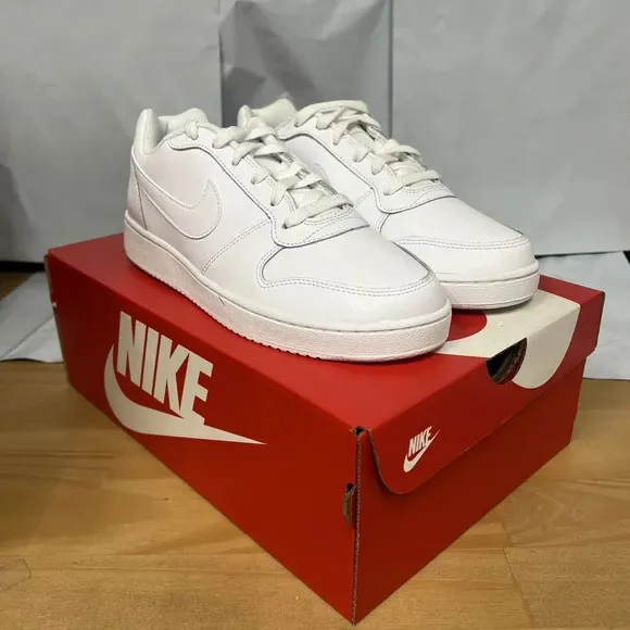 Nike Ebernon Low AQ1779-100 Sneaker Women's US 9.5 White Leather Shoes BBS145