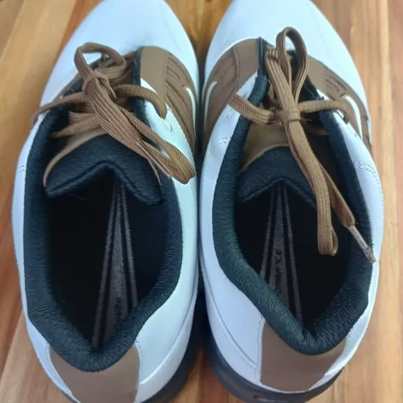 Nike Golf Shoes Mens Sz 10.5 W SP-4 Saddle Sports Performance White Brown NEW