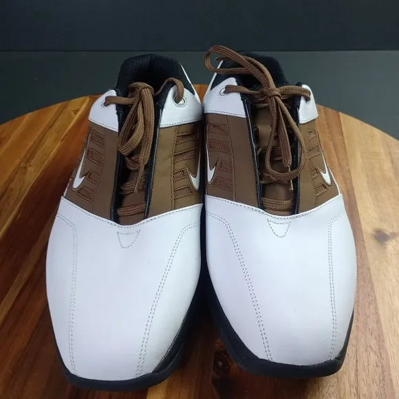 Nike Golf Shoes Mens Sz 10.5 W SP-4 Saddle Sports Performance White Brown NEW