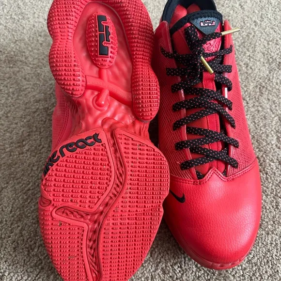 Nike LeBron 19 Low University Red Crimson Basketball Shoes- Size 11