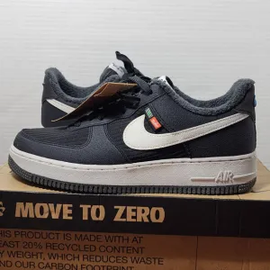 Nike - Men's Nike Air Force 1 '07 LV8 Sneakers, Size 8.5, Black/White - NWT!