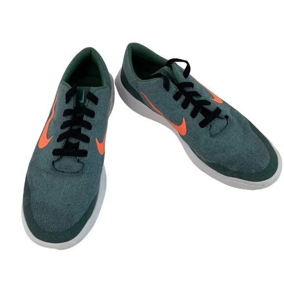 Nike Mens Victory Golf Lite Shoes Size 9 Green Orange Swoosh Logo Used 7935