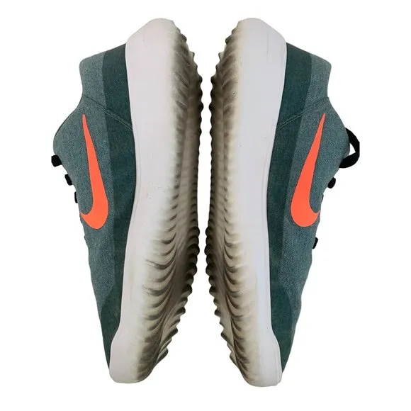 Nike Mens Victory Golf Lite Shoes Size 9 Green Orange Swoosh Logo Used 7935