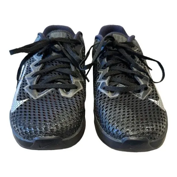 Nike Metcon 6 Black Metallic Silver CK9388-001 Men's Training Shoes 6 Athletic