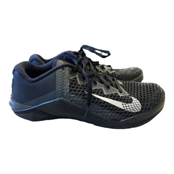 Nike Metcon 6 Black Metallic Silver CK9388-001 Men's Training Shoes 6 Athletic