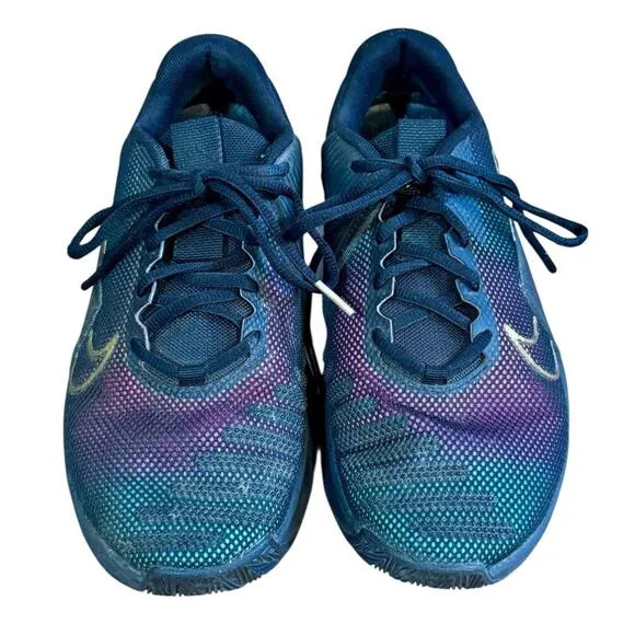 NIKE Metcon 9 PRM Black Fireberry Metallic Gold Shoes Women's 8.5 MINT CONDITION