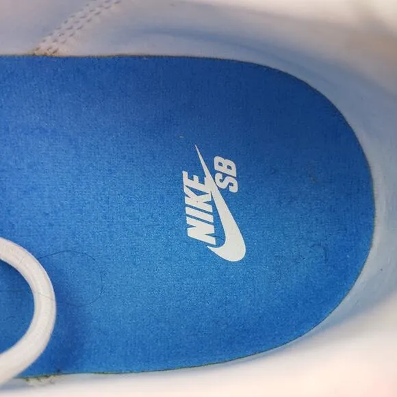 Nike Nyjah Free 2 SB Mens Size 12 White Light Photo Blue Gum Sneaker Shoes