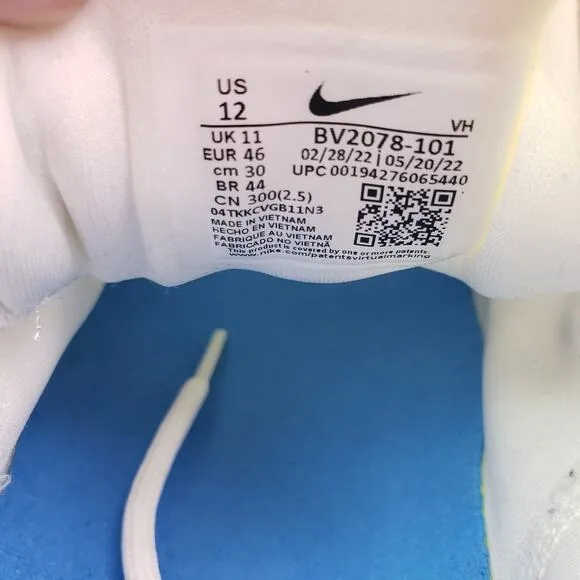 Nike Nyjah Free 2 SB Mens Size 12 White Light Photo Blue Gum Sneaker Shoes