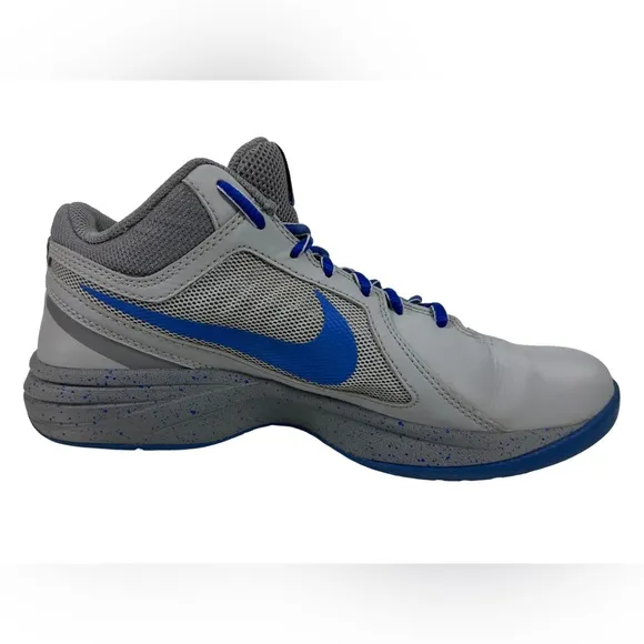 NIKE Overplay VIII (8) Mens US 8 Basketball Shoe Blue and Gray 637382 018