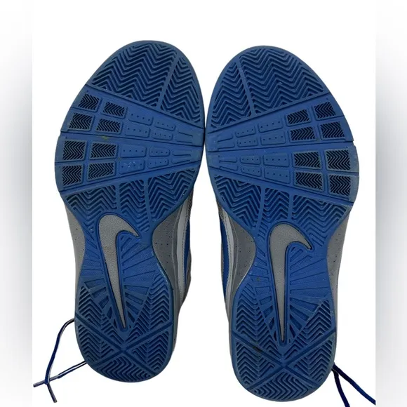 NIKE Overplay VIII (8) Mens US 8 Basketball Shoe Blue and Gray 637382 018