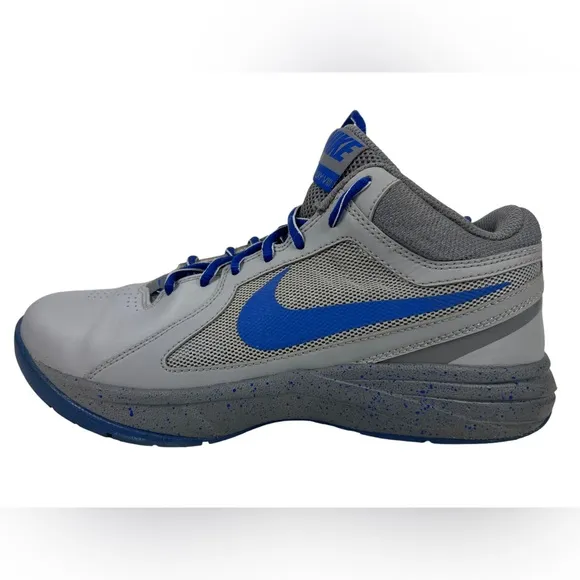 NIKE Overplay VIII (8) Mens US 8 Basketball Shoe Blue and Gray 637382 018