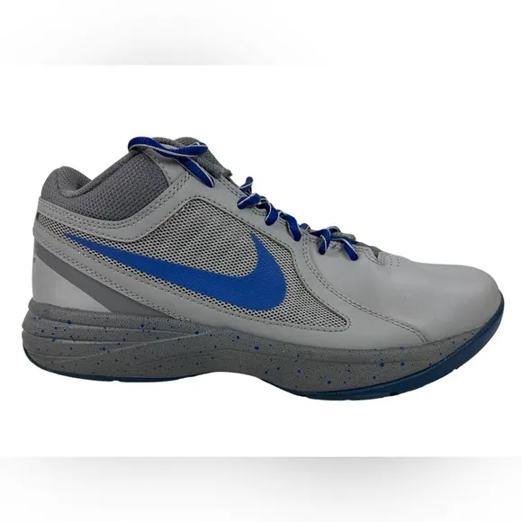 NIKE Overplay VIII (8) Mens US 8 Basketball Shoe Blue and Gray 637382 018