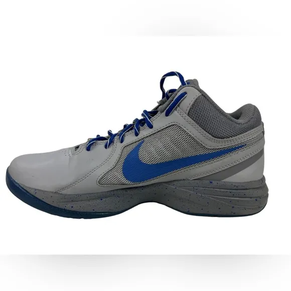 NIKE Overplay VIII (8) Mens US 8 Basketball Shoe Blue and Gray 637382 018