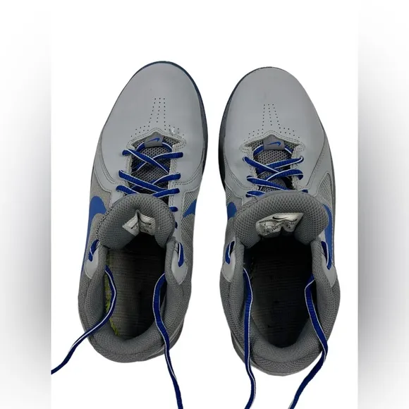 NIKE Overplay VIII (8) Mens US 8 Basketball Shoe Blue and Gray 637382 018