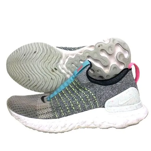 Nike React Phantom Run Flyknit 2-Men Sz 9.5-Crater Gray Running Shoes-CZ7865-100