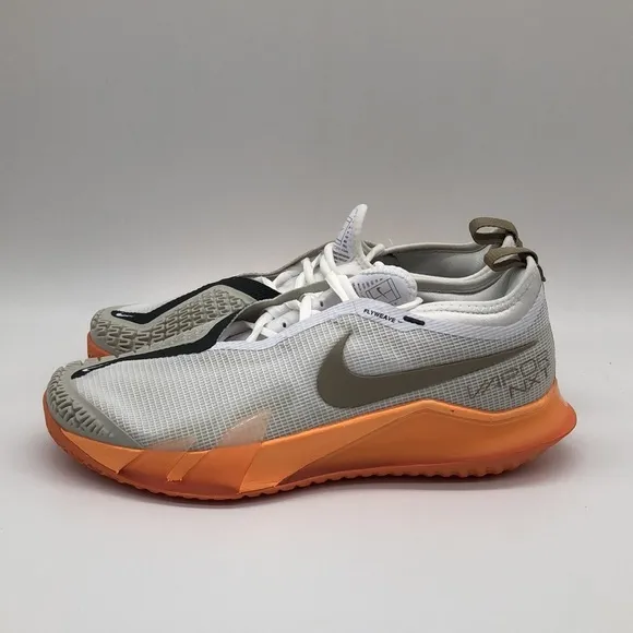 Nike React Vapor NXT HC White Orange Khaki Light Bone CV0724-103 Size 7