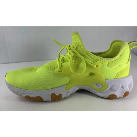 Nike Running Shoes Men's Size 11 React Presto AV2605-702 Neon Yellow Volt White