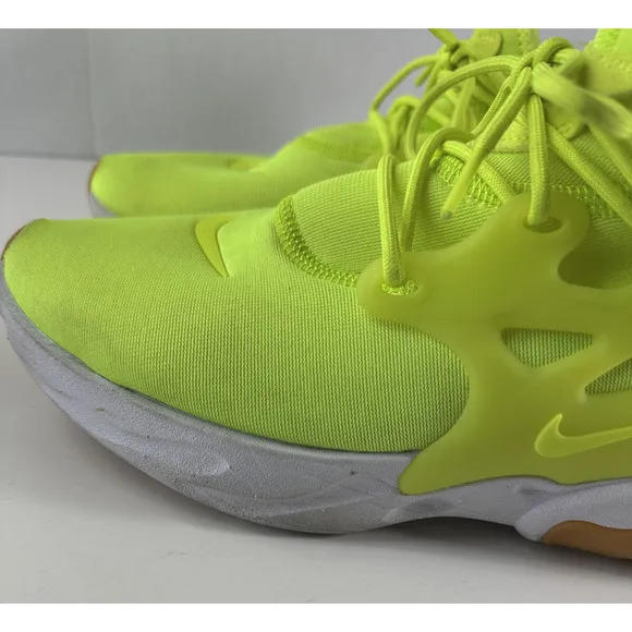 Nike Running Shoes Men's Size 11 React Presto AV2605-702 Neon Yellow Volt White
