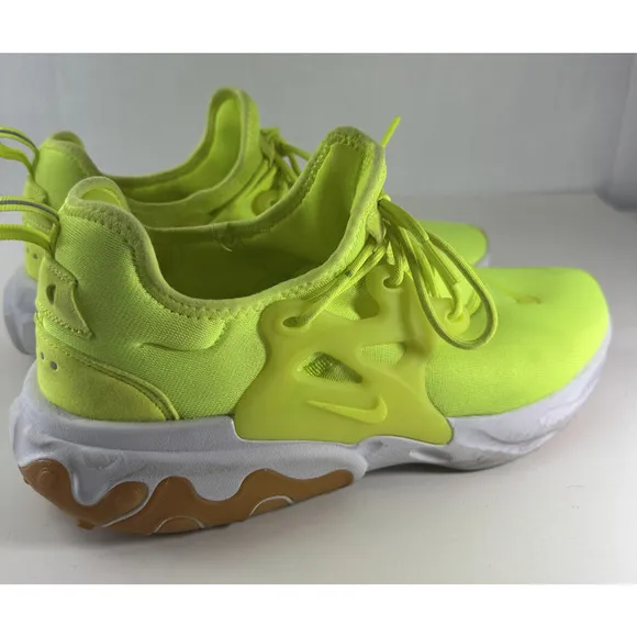 Nike Running Shoes Men's Size 11 React Presto AV2605-702 Neon Yellow Volt White