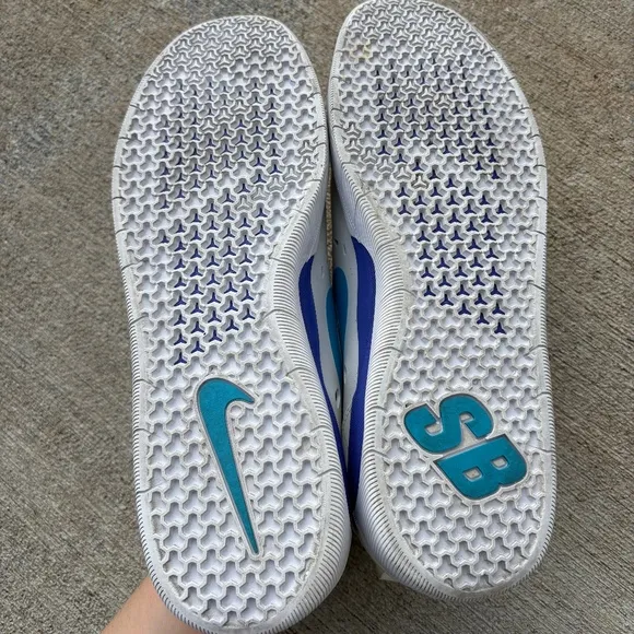 Nike SB Nyjah Summit White Light Blue Fury Men's Size 12 Running Shoes S…