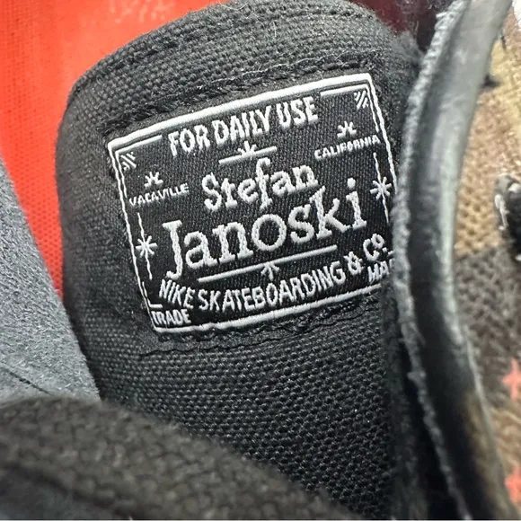 Nike SB Stefan Janoski Canvas PRM Printed Skateboarding Shoes 9.5