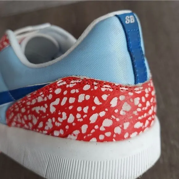 Nike SB Team Classic Dorm Room Psych Red, Blue &amp; White Skate Shoes Size 11