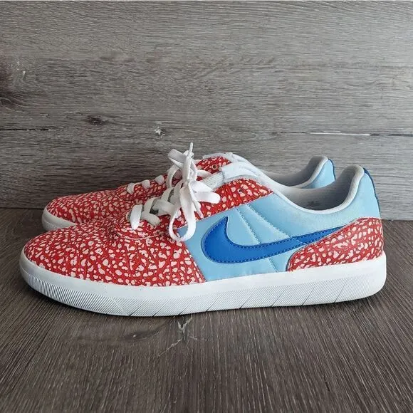 Nike SB Team Classic Dorm Room Psych Red, Blue &amp; White Skate Shoes Size 11