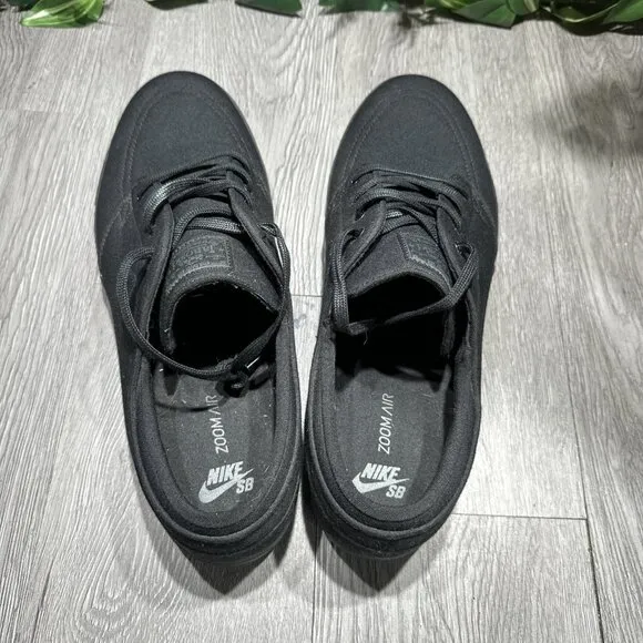 Nike SB Zoom Stefan Janoski Men's Sneakers Shoes Sz  14 Triple Black Canvas Rare