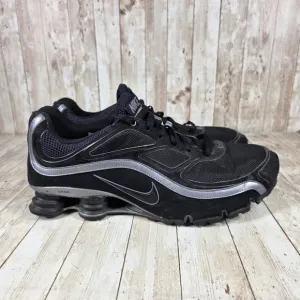 Nike Shox QT Running Shoes Cushioned Athletic Sneakers Black Silver 14‎