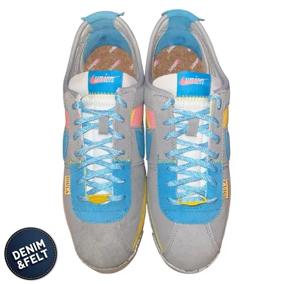 Nike Unisex CORTEZ &quot;UNION - GREY/BLUE&quot; | The Union x Nike Collab Shoe/Sneaker🩶