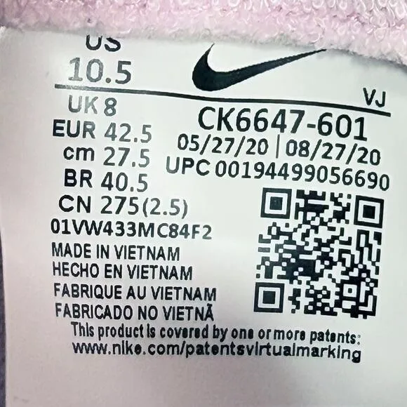 Nike Waffle Racer 2X Womens Size 10.5 Sneaker Shoes Light Arctic Pink CK6647-601
