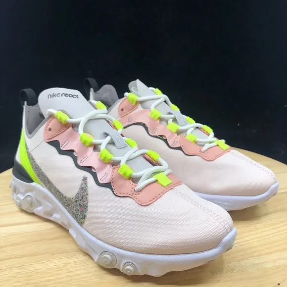 Nike Wmns React Element 55 PRM Light Soft Pink Women Running Shoes CD6964-600