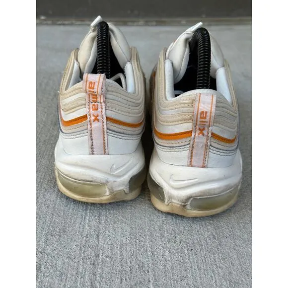 Nike Women's 8 Air Max 97 Lace Up Low Top Sneakers Shoes Phantom Light Curry