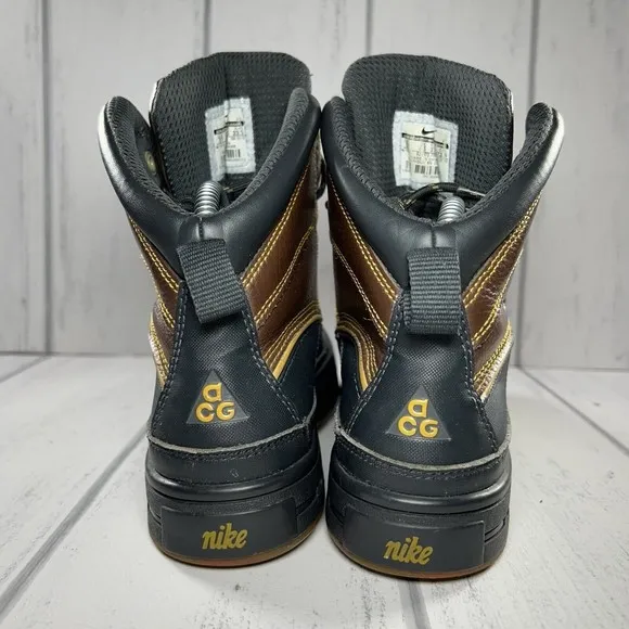 Nike Woodside II ACG &quot;Dark Gold Leaf /Anthracite&quot; Boy's Boot Size 5Y 525872-700