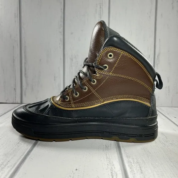 Nike Woodside II ACG &quot;Dark Gold Leaf /Anthracite&quot; Boy's Boot Size 5Y 525872-700