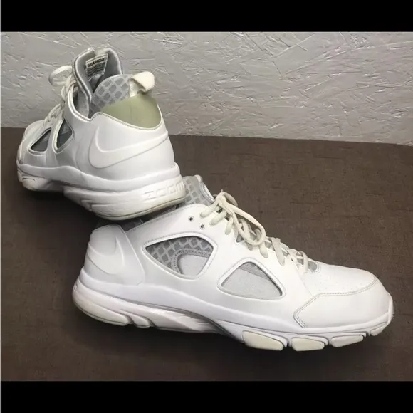 NIKE Zoom Huarache TR Low Men's 15 White, Wolf Grey Trainers Sneakers 442243-111