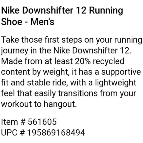 Nike Downshifter 12 Running Shoe - Men's