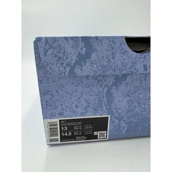 Nike Ja 1 Light Silver Mens Size 13 Cyber Cool Gray Granite FQ4796 003