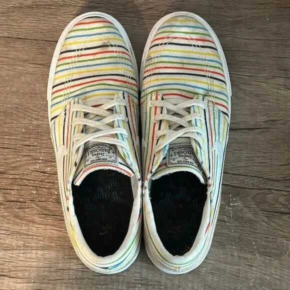 Nike Zoom Stefan Janoski Canvas Men’s Athletic Skate Shoes Size 8.5 Multicolor