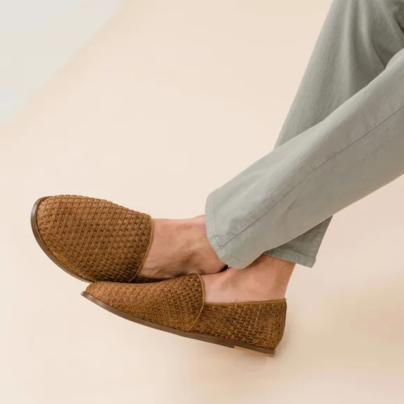 Nisolo Alejandro Woven Slip On 2.0 Tobacco Men's Size 9.5